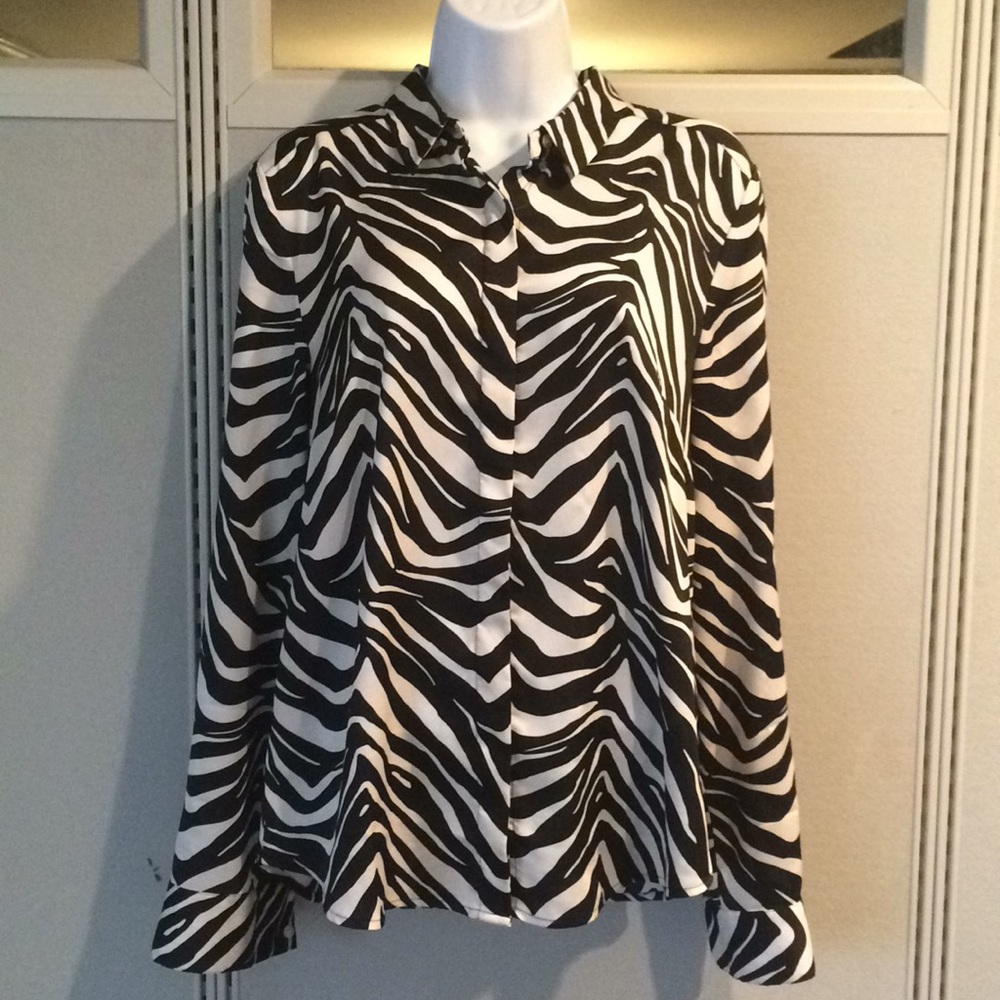 Ann Taylor Button Down Blouse Size 8